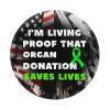 Rqwaaed I'm Living Proof That Organ Donation Saves Lives 2 PCS Charming Round Mouse Pad Cute Design Non-Slip Waterproof 8x8 in, Black view 1