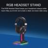 flexman RGB Headphone Stand, Dual USB 2.0 Ports Multifunction Gaming Headset Holder for Desk Gamer Accessories view 2