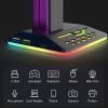 flexman RGB Headphone Stand, Dual USB 2.0 Ports Multifunction Gaming Headset Holder for Desk Gamer Accessories view 3