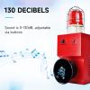 80W Siren Alarm Strobe Light 130dB Loud Horn Adjustable Emergency Tornado Fire Security Warning Siren for Home Factory Warehouse Alarm Range of 150-200 Meters AC110-120V view 2