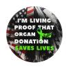 Rqwaaed I'm Living Proof That Organ Donation Saves Lives 2 PCS Charming Round Mouse Pad Cute Design Non-Slip Waterproof 8x8 in, Black view 1