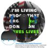Rqwaaed I'm Living Proof That Organ Donation Saves Lives 2 PCS Charming Round Mouse Pad Cute Design Non-Slip Waterproof 8x8 in, Black view 4