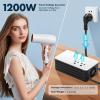 1200W Universal Travel Adapter Converter Step-Down 220V to 110V, 2 lbs Light Weight, Stable Pure Sine Wave, for Hair dryers, straighteners, Curling Irons, Coffee Makers (White) view 3