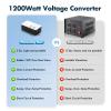 1200W Universal Travel Adapter Converter Step-Down 220V to 110V, 2 lbs Light Weight, Stable Pure Sine Wave, for Hair dryers, straighteners, Curling Irons, Coffee Makers (White) view 4