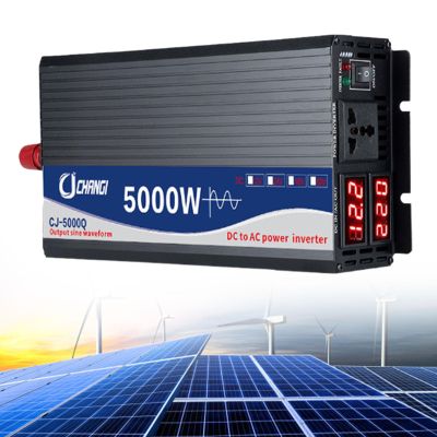 Lakenbroade 3000W 4000W 5000W Pure Sine Wave Power Converter, DC 12V 24V 48V 60V /72V to AC 110V/220V Transformer, Inverter with Remote Control, Caravan, Boat,60V5000W
