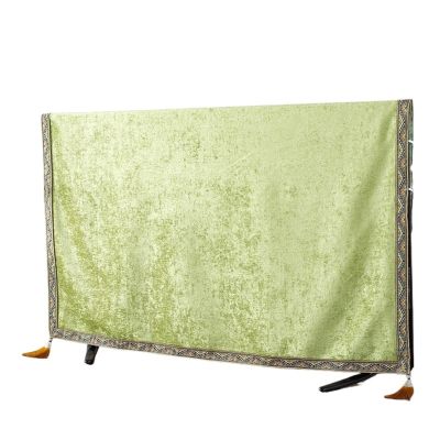 SHIJT Tv Display Cover, Soft Chenille Tv Protector Enclosure, Television Cover Dustproof Cabinet, Plasma Led TV Protection ( Color : Green , Size : 55 inches ), jtjtu5ter43