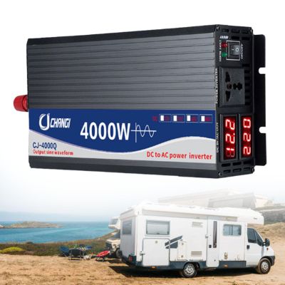 Lakenbroade 3000W 4000W 5000W DC 12V 24V 48V 60V /72V to AC 110V/220V Pure Sine Inverter, Installation Kit Included, Automotive Power for Power Tools, Camping & Car Accessories,48V4000W
