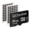 Cloudisk Pack of 100 Micro SD Card 32GB Flash Memory Card C10 A2 U3 Micro SDHC (32GB) view 1