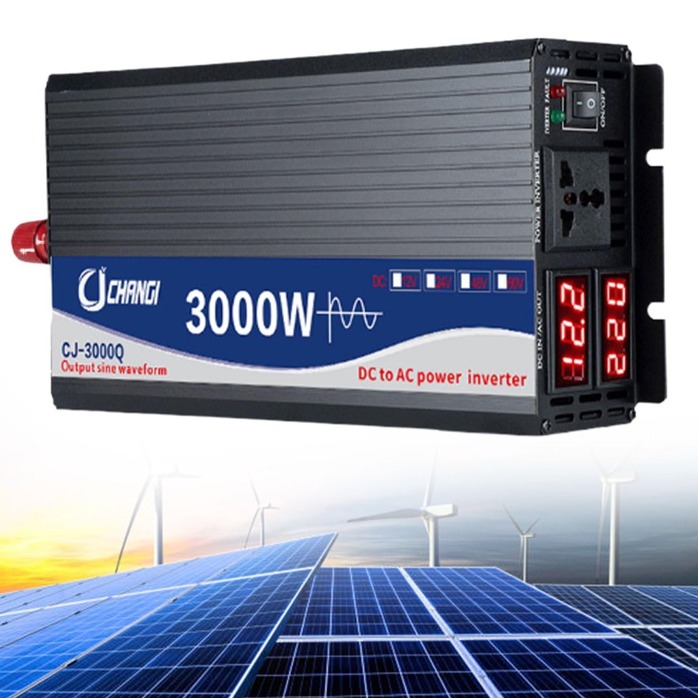 Lakenbroade 3000W 4000W 5000W Pure Sine Wave Power Converter, DC 12V 24V 48V 60V /72V to AC 110V/220V Transformer, Inverter with Remote Control, Caravan, Boat,60V3000W