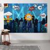 10x6.5ft Cartoon Super City Backdrop Urban Night View City Buildings Photography Background Boys Birthday Super City Themed Party Banner Decoration Supplies Photo Booth Props view 4