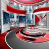 Baocicco 10x7ft Television Broadcast Station Backdrop News-Television Hall Interior Scene Projector Photography Background Host Game Theme Birthday Party Little Host Portrait view 1