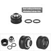 LOCADENCE 4/6Pcs PC Water Cooling System Soft Tube Connector, OD 16mm Rigid Acrylic Tube Water Cooling Compression Fitting with Sealing Rings for Computer (Black 4 Pieces Sold) view 3