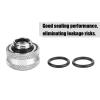 LOCADENCE 4/6Pcs PC Water Cooling System Soft Tube Connector, OD 16mm Rigid Acrylic Tube Water Cooling Compression Fitting with Sealing Rings for Computer (Silver Sold 4 Pieces a Piece) view 3