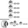 LOCADENCE 4/6Pcs PC Water Cooling System Soft Tube Connector, OD 16mm Rigid Acrylic Tube Water Cooling Compression Fitting with Sealing Rings for Computer (Silver Sold 4 Pieces a Piece) view 4