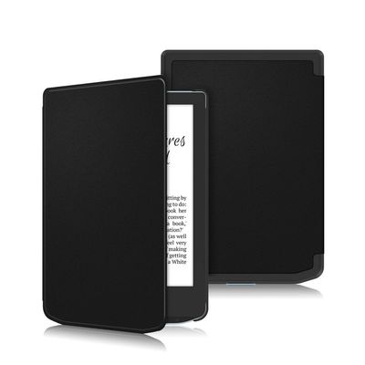 Kepuch Custer Case Compatible for Pocketbook Verse Pro PB629 PB634,Ultra-Thin PU-Leather Hard Shell Cover - Black