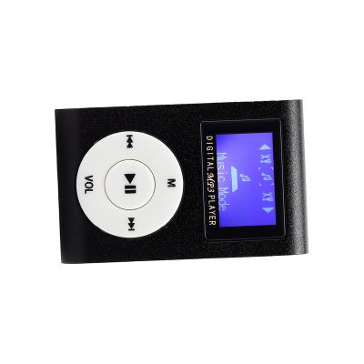 Clip On MP3 Player, Mini MP3 Player 0.8inch LCD Screen Portable MP3 Music Player Metal Mini Clip MP3 Support Memory Card with 3.5mm Earphone, Mp3 Digital Players