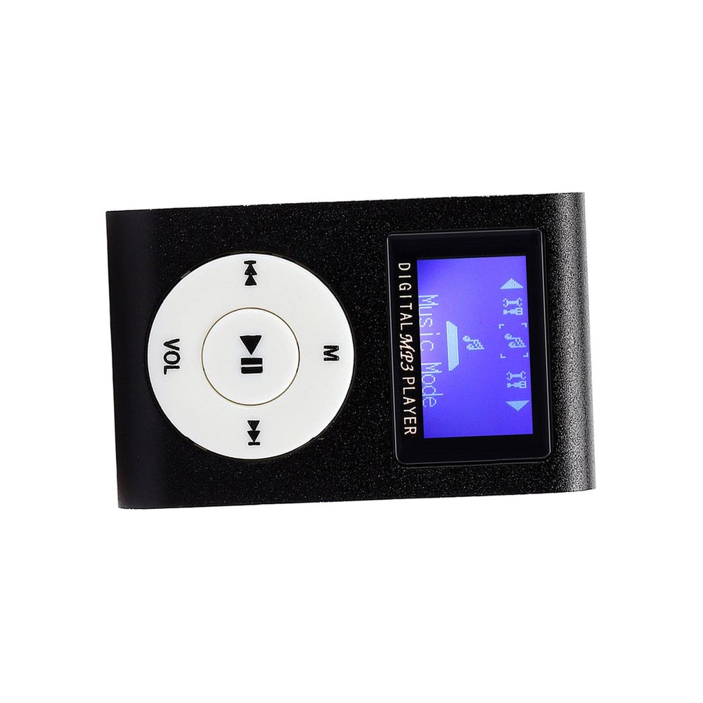 Clip On MP3 Player, Mini MP3 Player 0.8inch LCD Screen Portable MP3 Music Player Metal Mini Clip MP3 Support Memory Card with 3.5mm Earphone, Mp3 Digital Players