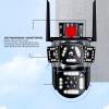 DirectNine Basics Triple Lens Camera, 8MP 4K Security Camera Outdoor with Color Night Vision, AI Motion Detection, 2.4G WiFi Tracking Home Surveillance Camera (U.S. regulations), Genericyf49cptesv-11 view 2