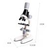 JOEBO Microscope Kit Microscope Kit Lab LED 100X-400X-1200X Biological Microscope for Kids Child Microscope Lens Adapters (Color : 1) view 2