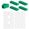 iwillink RJ45 Cat6 Keystone Coupler 25-Pack and 2 Port Keystone Jack Wall Plate 10-Pack view 1