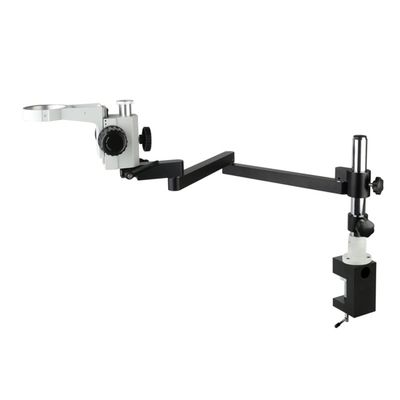 JOEBO Microscope Kit 76mm 50mm Ring Supporter Adjustable Articulating Arm Pillar Clamp Bracket Stereo Microscope Stand Microscope Lens Adapters (Color : 76mm White)