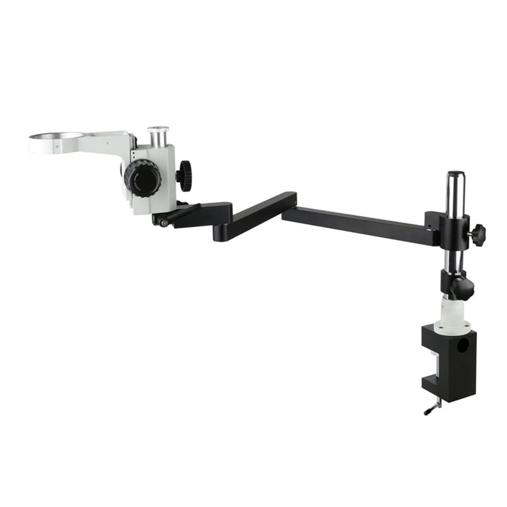 JOEBO Microscope Kit 76mm 50mm Ring Supporter Adjustable Articulating Arm Pillar Clamp Bracket Stereo Microscope Stand Microscope Lens Adapters (Color : 76mm White)