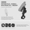 TUSITA Motorcycle GPS Mount - Holder Compatible with Garmin Handheld GPS - Double Socket Arm Medium, Handlebar Base view 2