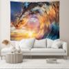 chnywork 5x3ft Ocean Waves Backdrop Blue Surf Wave Summer Ocean Surfer Waves Water Sunset Scenery Background Summer Surfing Party Decorations Photo Booth Studios Props Wallpaper view 3