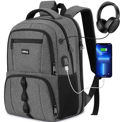 17.3 Inch Travel Laptop Backpacks Men for Business, School Bookbag for Boys Student in High School College,Anti Theft Computer Bag with Laptop Compartment and USB Charging Port,Water Resistant