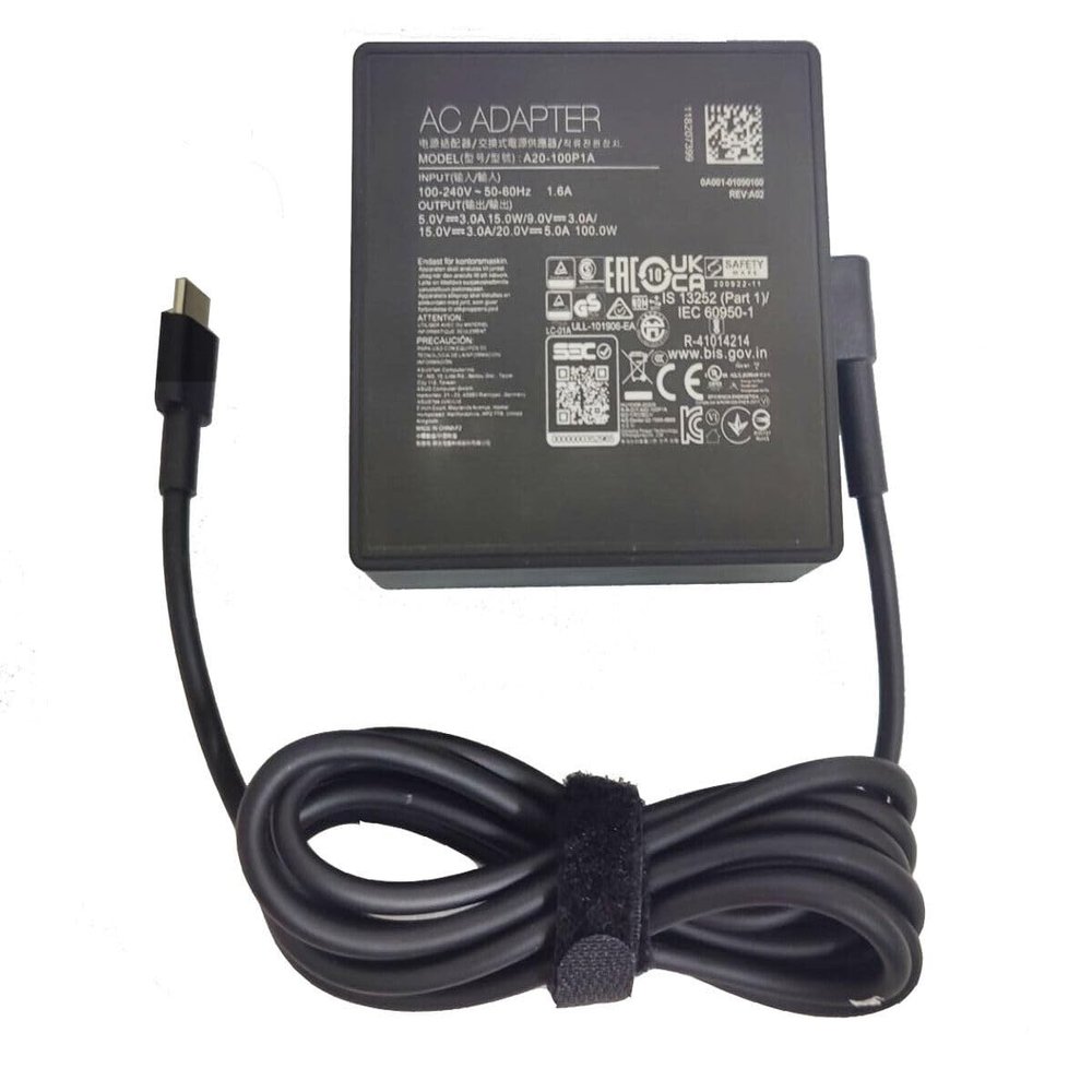 20V 5A Type-C 100W AC Power Adapter Compatible for ASUS Zenbook 14X OLED UM5401 UM5401QA