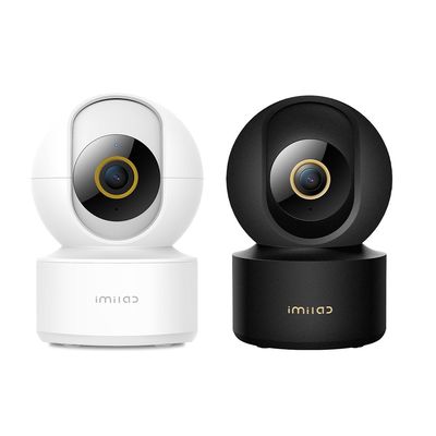 2 Pack C22 3K Indoor Cameras - 360 Home Camera with Color Night Vision for Baby/Pet Monitor, 2.4G WiFi 6 Pet Camera with App, AI Detection, Local/Cloud Storage (Black & White)