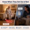 Bed Alarm for Elderly Care with 2 Motion Sensors and Plug-in Receiver, Caregiver Pager for Seniors, Bed Exit and Doorway Alert with Chime and Flashing Light, Hallway Motion Detector, No WiFi Needed view 2