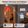 Bed Alarm for Elderly Care with 2 Motion Sensors and Plug-in Receiver, Caregiver Pager for Seniors, Bed Exit and Doorway Alert with Chime and Flashing Light, Hallway Motion Detector, No WiFi Needed view 3