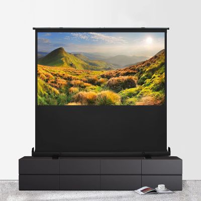 SDVantage Projector Screen,Floor Pull Up Portable Projector Screen 4:3/16:9/16:10 HD Retractable Manual Projection Screen, for Home Theater School Meeting Room (92 inch 16: 9)