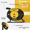 WILAWELS Extension Cord Storage Reel 15A Circuit Breaker and Retractable Extension Cord Reel Bundle, 45 FT Heavy Duty Power Cord, 12AWG/3C SJTOW Y95CR06-B45CR06 view 3