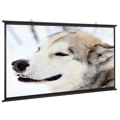 Manual Pull Down Projector Screen 60 72 80 inch, 4K HD Portable Projection Screen 16:9 4:3, Projector Movies Screens for Indoor Outdoor Home Theater Office Video Game (72)