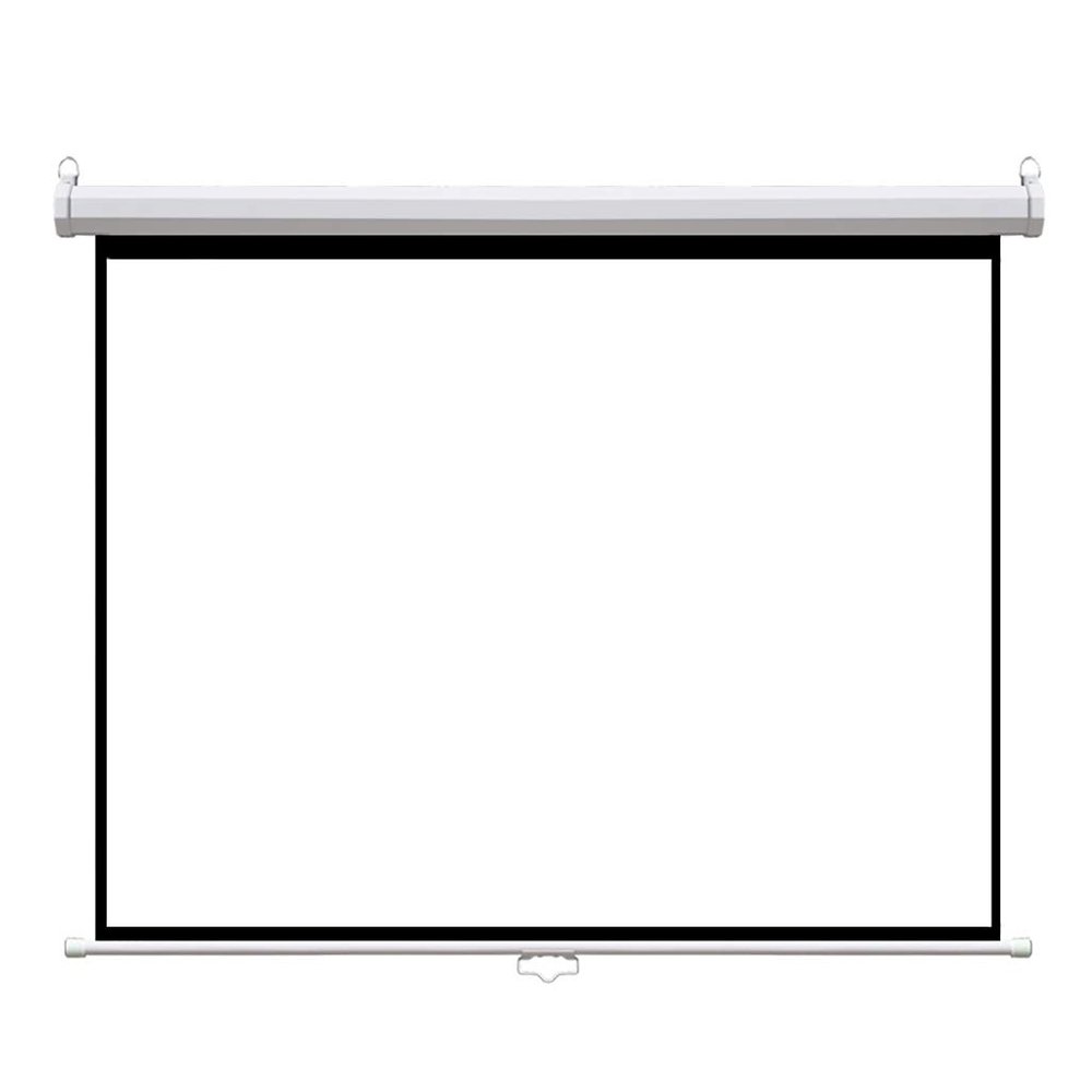 Projection Screen Wall Mounted for Mini Professional Projector, 72/84/100inch Manual Pull Down Style Indoor Outdoor Home Cinema Screen Fabric