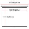Projection Screen Wall Mounted for Mini Professional Projector, 72/84/100inch Manual Pull Down Style Indoor Outdoor Home Cinema Screen Fabric view 3