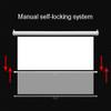 Projection Screen Wall Mounted for Mini Professional Projector, 72/84/100inch Manual Pull Down Style Indoor Outdoor Home Cinema Screen Fabric view 4