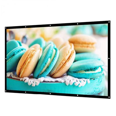 Projector Screen, Release 180/200/250/300 Inch Projection Projector Screen 16:9 Fold Portable Screen Canvas Matt White for Home Film HD Wall Mounted (250 inch)