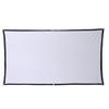 Projector Screen, Portable Projection Screen 16: 9 Projector Screen Home Projection Screen Cloth Outdoor Portable Folding Soft Curtain with Hook Movie Screen (White B) view 1