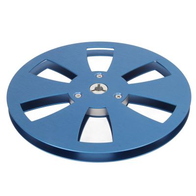 Grcfumo 7 Inch Empty Tape Reel, 6 Hole Aluminum Alloy Reel Tapes Player, Tape Reels Core for Enhancing The Stability Of Your Audio Tapes(Blue)