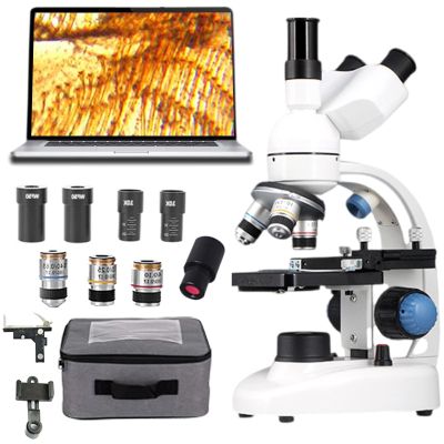 30000x/50000x/70000x Compound Trinocular Microscope,Lab Microscope,Adults Students Microscope W/E-Eyepiece/Storage Bag/Phone Stand,Research-Grade Microscopes for School,Lab,70000X