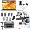 30000x/50000x/70000x Compound Trinocular Microscope,Lab Microscope,Adults Students Microscope W/E-Eyepiece/Storage Bag/Phone Stand,Research-Grade Microscopes for School,Lab,70000X view 1