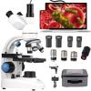 emobwdy Compound Trinocular Microscope 40x-30000x/50000x/70000x, Research Grade Professional Microscope, Two Tier Mechanical Stage Led Illuminated Microscope, Adult Microscope W/E-Eyepiece,50000X view 1
