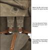 BRASS TACKS Leathercraft Backpack for Men Heavy Duty Waxed Canvas Vintage Women Trim Casual 15.6" laptop Travel Backpack-Olive green view 2