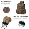 BRASS TACKS Leathercraft Backpack for Men Heavy Duty Waxed Canvas Vintage Women Trim Casual 15.6" laptop Travel Backpack-Olive green view 4