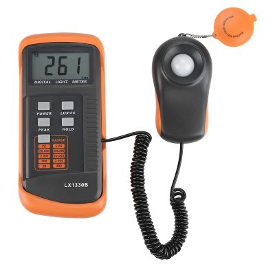 Akozon LX1330B Premium Digital Luxmeter - Accurate Light Meter with LCD Display, Fast Response, Auto, and OverRange Indication for Indoor Light Testing in Stores,