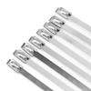 100pcs Stainless Steel Cable Ties Self Locking High Temperature for Fastening Wrapping Pipeline Cabling Wire Poles view 4