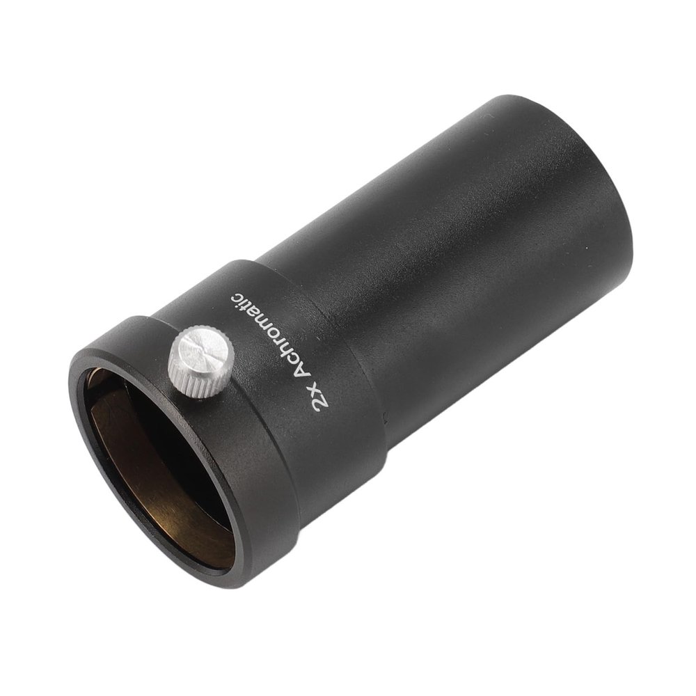 2X Lens, Metal Lens 2X Magnification, Eyepiece Lens HD Optical Glass with Eyepiece Cover for 1.25 inch Telescope Eyepiece. Telescope Accessories